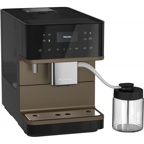  NEW Miele CM 6360 MilkPerfection Automatic Wifi Coffee Maker & Espresso Machine Combo, Obsidian Black & Bronze Pearl Finish - Grinder, Milk Frother, Cup Warmer, Glass Milk Containe