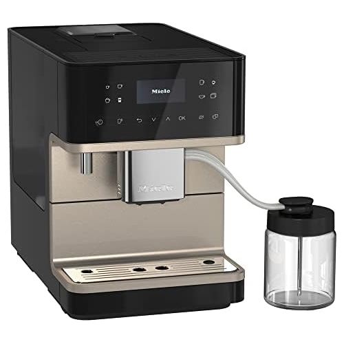  NEW Miele CM 6360 MilkPerfection Automatic Wifi Coffee Maker & Espresso Machine Combo, Obsidian Black & Clean Steel Metallic - Grinder, Milk Frother, Cup Warmer, Glass Milk Contain