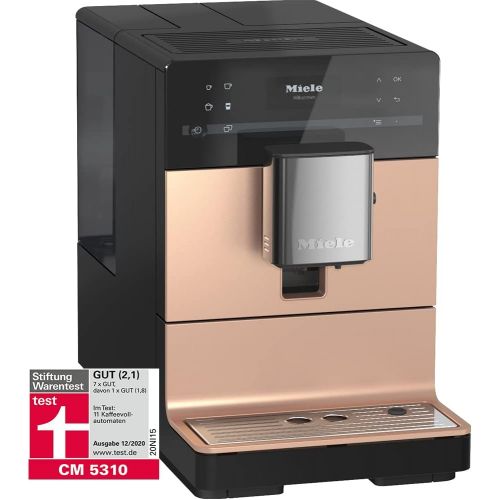  Miele CM 5510 Silence Fully Automatic Coffee Machine With OneTouch for Two, AromaticSystem, Jug Function, 2 Connoisseur Profiles, Cleaning Programmes and Much More Rose Gold Pe