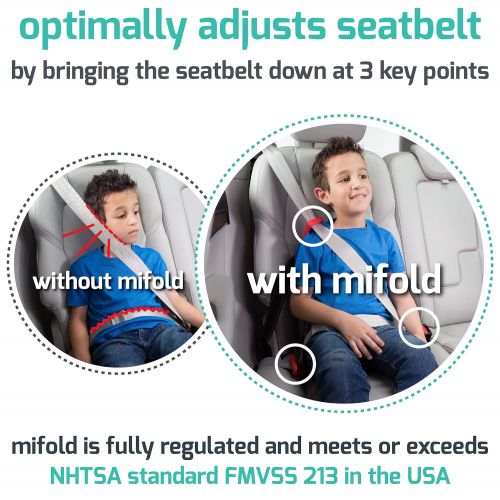  Mifold mifold Grab-and-Go Car Booster Seat, Denim Blue