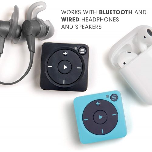  [아마존베스트]Mighty Vibe Spotify and Amazon Music Player - Bluetooth & Wired Headphones - 1,000+ Song Storage - No Phone Needed - Blue