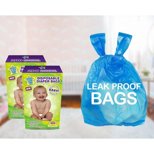  [아마존베스트]Mighty Clean Baby Disposable Diaper Bags with Light Powder Scent, 300 Count