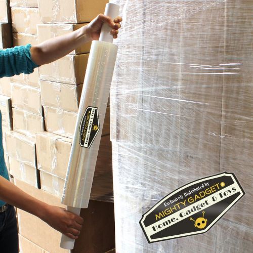  4 Pack of Mighty Gadget (R) 20” x 1000 ft Stretch Moving & Packing Wrap. Industrial Strength, Clear Plastic Pallet Shrink Film Ideal for Furniture, Boxes, Pallets (4 Rolls)