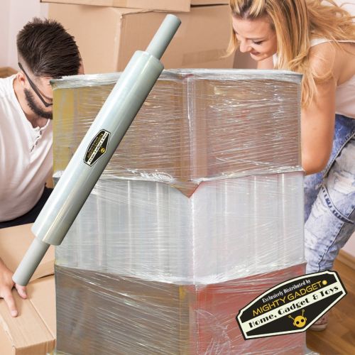  4 Pack of Mighty Gadget (R) 20” x 1000 ft Stretch Moving & Packing Wrap. Industrial Strength, Clear Plastic Pallet Shrink Film Ideal for Furniture, Boxes, Pallets (4 Rolls)