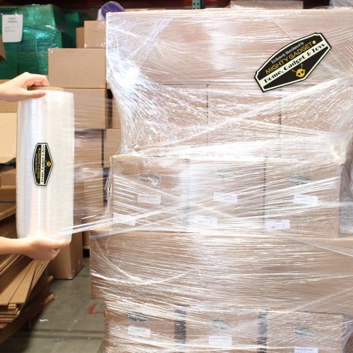  4 Pack of Mighty Gadget (R) 15 x 1476 ft Stretch Moving & Packing Wrap. Pre-Stretched Plastic Film Wrap