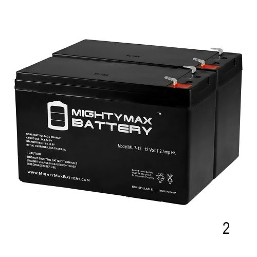  Mighty Max Battery 12V 7Ah Replaces Razor Pocket Mod Mini Euro Electric Scooter - 2 Pack