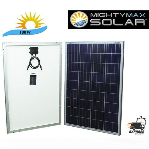  Mighty Max Battery 100 Watt 12 Volt Waterproof Polycrystalline Solar Panel Charger Brand Product