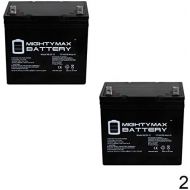 Mighty Max Battery UB12550 12V 55Ah Scooter Wheelchair Mobility AGM Battery - 2 Pack brand product