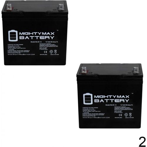  Mighty Max Battery UB12550 12V 55Ah Scooter Wheelchair Mobility AGM Battery - 2 Pack brand product