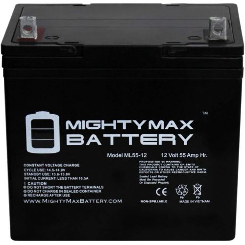  Mighty Max Battery UB12550 12V 55Ah Scooter Wheelchair Mobility AGM Battery - 2 Pack brand product