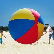 Mihaojianbing Large Three-Color PVC Inflatable Ball Thickening Entertainment Decorative Ball, Swimming Pool Summer Inflatable Toy Beach Ball, Water Floating Ball Toy 1.5m Strong Bu