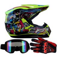 Miidii MotoCross Racing Helmet Xtreme Sports Off Road for ATV Dirt Bike Helmet With Goggles And Gloves