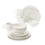 Mikasa Swirl White 16-Piece Dinnerware Set