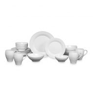 Mikasa Swirl 20-Piece Dinnerware Set in White