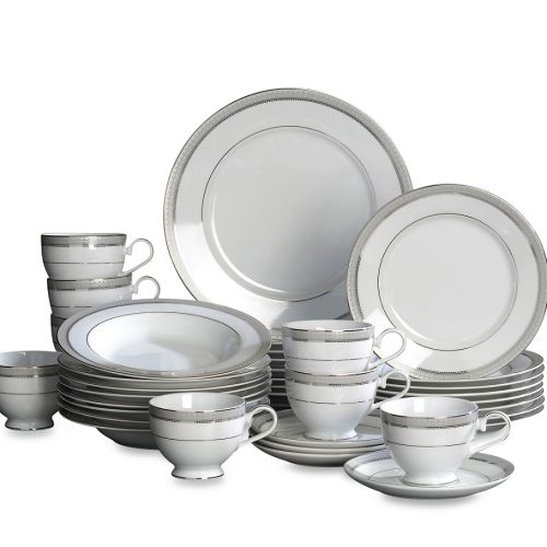  Mikasa Platinum Crown 40-Piece Dinnerware Set