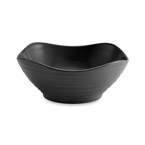  Mikasa Swirl Square Soup Bowl in Graphite