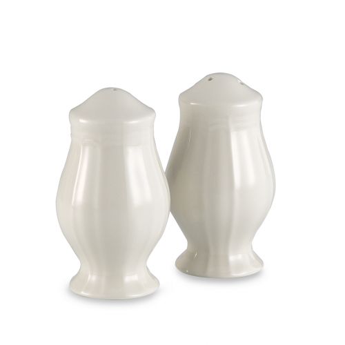  Mikasa Antique White Salt and Pepper Shakers