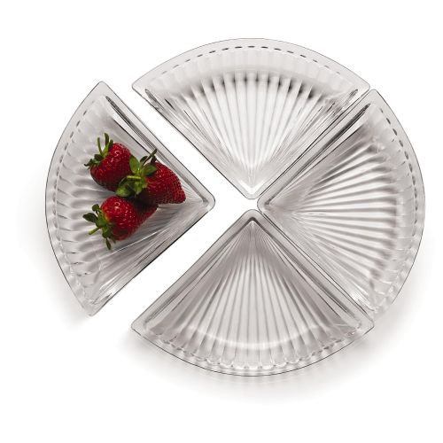  Mikasa 4-Piece Revel Glass Serving Plate