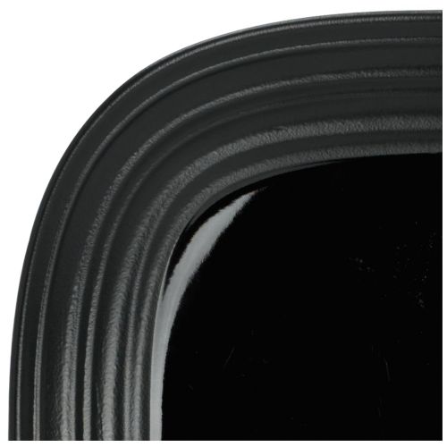  Mikasa Swirl Black Square Pasta Bowl, 9.25-Inch