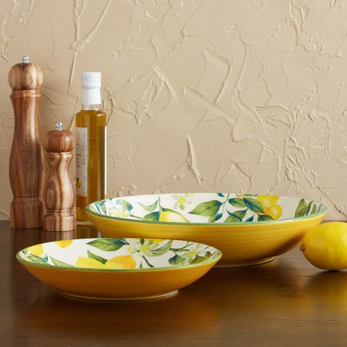  Mikasa 5225077 Classico 5-Piece Pasta Serving Individual Bowl Set, Lemon Yellow