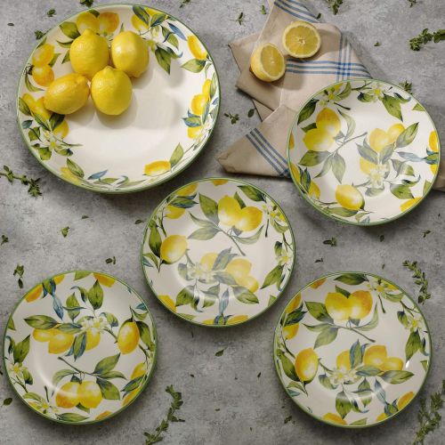  Mikasa 5225077 Classico 5-Piece Pasta Serving Individual Bowl Set, Lemon Yellow