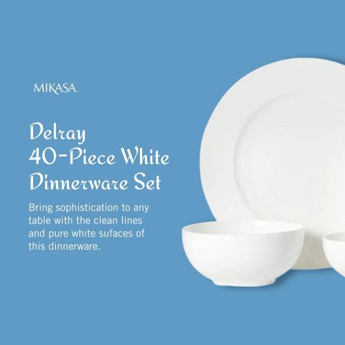  Mikasa 5225580 Delray 40-Piece Dinnerware Set, Service for 8