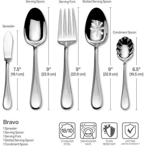  Mikasa Bravo 65-Piece Stainless Steel Flatware Set, Service for 12