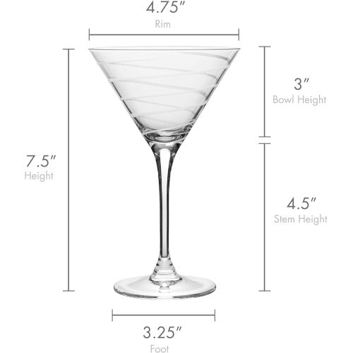  [아마존베스트]Mikasa Cheers Martini Glass, 10-Ounce, Set of 4, 4 PC, multi/none