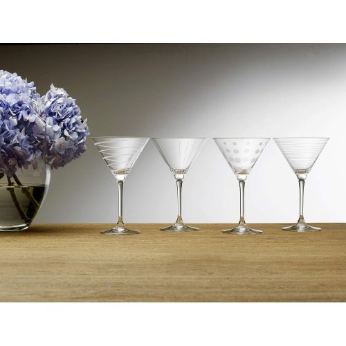  [아마존베스트]Mikasa Cheers Martini Glass, 10-Ounce, Set of 4, 4 PC, multi/none