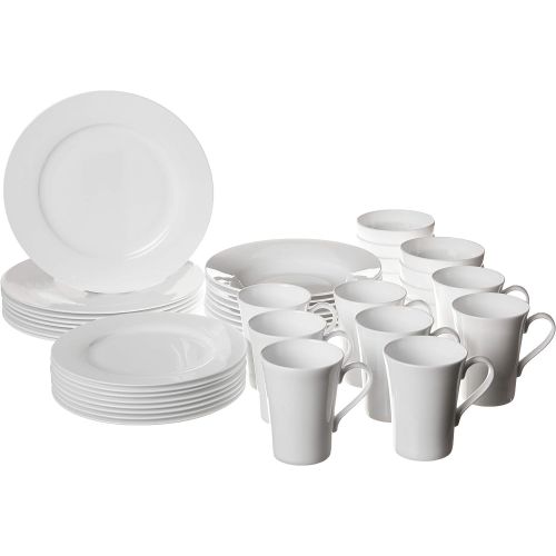  Mikasa Lucerne White 40-Piece Dinnerware Set, Service for 8