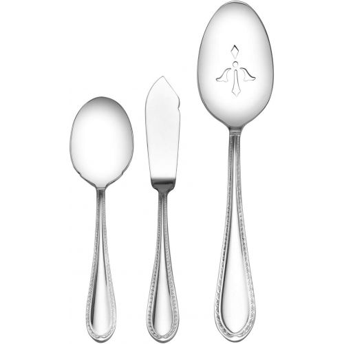  Mikasa Sinclair 65-Piece Stainless Steel Flatware Set with Caddy, Service for 12
