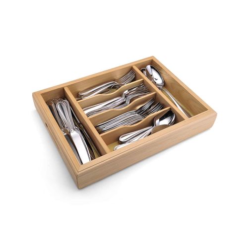  Mikasa Sinclair 65-Piece Stainless Steel Flatware Set with Caddy, Service for 12