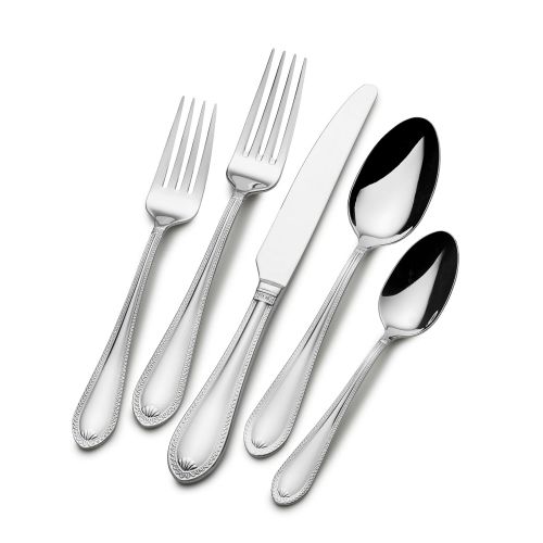  Mikasa Sinclair 65-Piece Stainless Steel Flatware Set with Caddy, Service for 12