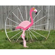 MikesYardDisplays Pink Flamingo Yard Art Lawn Decoration,Outdoor Wood Decor