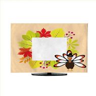 Miki Da Outdoor TV Cover Vector Illustration of a Fall Thanksgiving Day Frame with a Turkey L37 x W38