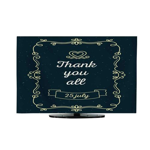  Miki Da TV Dustproof Cover ClothVector Illustration of lace Frame with inscription3738