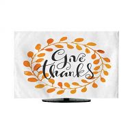 Miki Da Indoor tv covertv dust Cover 4748 inch Give Thanks Lettering with Frame