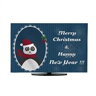 Miki Da TV Cover Cartoon Panda in a Christmas hat and Scarf in Frame L50 x W52