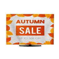 Miki Da Outdoor tv Cover Flat Screen tv Cover 70 inch Autumn Sale Background Layout Decorate with Leaves for Shopping Sale or Promo Poster and Frame Leaflet or Web