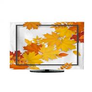 Miki Da tv Protection covertv Sun Cover 70 inch Frame Autumn Fallen Leaves
