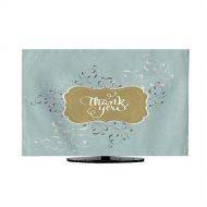 Miki Da Outdoor tv Cover Flat Screen tv Cover 70 inch Thank You Text Beautiful Vintage Frame on Background Calligraphy Lettering Vector Illustration EPS10