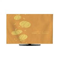 Miki Da Indoor TV CoverThanksgiving Golden Pumpkins Vertical Frame Seamless Pattern background65