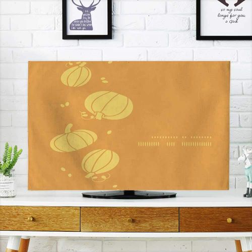  Miki Da Indoor TV CoverThanksgiving Golden Pumpkins Vertical Frame Seamless Pattern background65