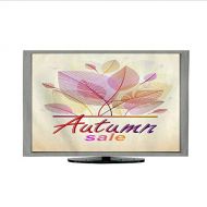 Miki Da Indoor TV CoverDesign Vertical Banner with Autumn Typing Logo Fall red and Yellow Leaves Frame Composition Background Card for Autumn Season Offer Stylish Classy Botanical draw65