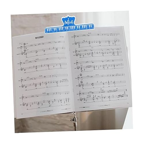  5pcs Sheet Music Folder Piano Gifts Piano Music Stand Adorable Page Marker Note Book Paper Clips Plastic Clips Piano Keyboard Abs Optional Instrument Supplies