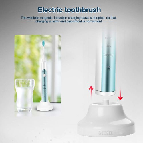  Mikiz Electric Toothbrush Sonic Rechargeable Toothbrushes Clean Tooth for Kids and Adults, Smart Timer 3 Modes...