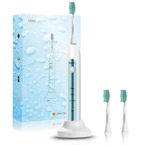  Mikiz Electric Toothbrush Sonic Rechargeable Toothbrushes Clean Tooth for Kids and Adults, Smart Timer 3 Modes...