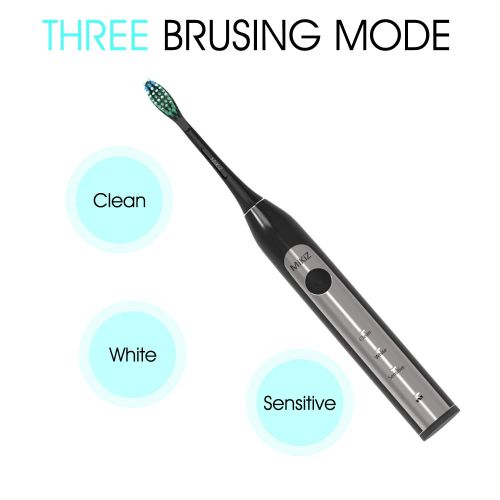  Mikiz Electric Toothbrush Sonic Rechargeable Toothbrushes Clean Tooth for Kids and Adults, Smart Timer 3 Modes...