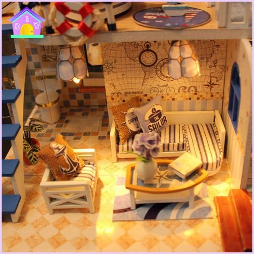  Mikolot mikolot 3D Puzzles Wooden Handmade Miniature Dollhouse DIY Kit Romantic Villa Series Dollhouses Accessories Best Valentine Gift for Women and Girls (Mermaid Tribe)