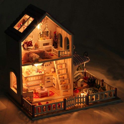  Mikolot mikolot 3D Puzzles Wooden Handmade Miniature Dollhouse DIY Kit Romantic Villa Series Dollhouses Accessories Best Valentine Gift for Women and Girls (Mermaid Tribe)